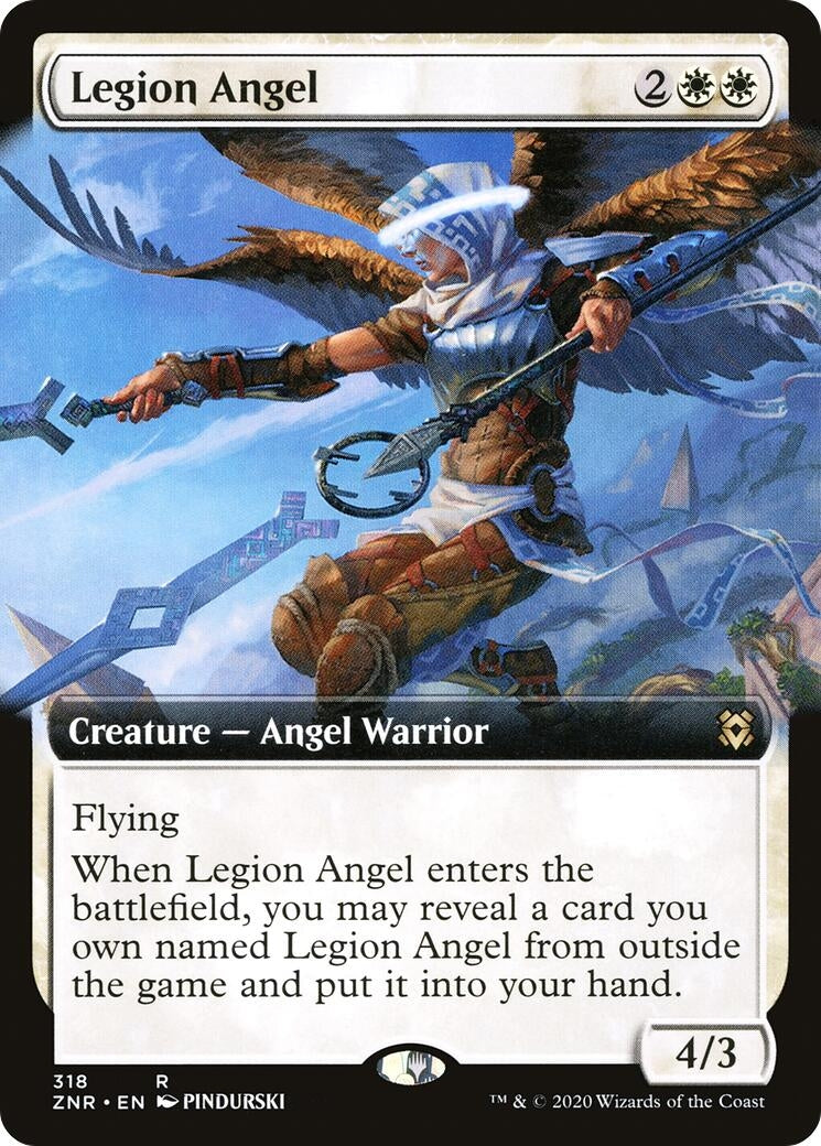 Image for Legion Angel (Extended Art) (318) [Zendikar Rising] - Magic: The Gathering
