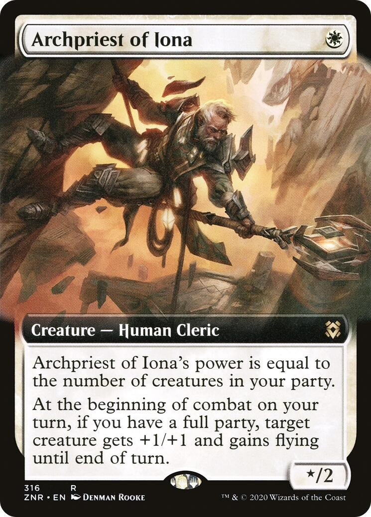 Image for Archpriest of Iona (Extended Art) (316) [Zendikar Rising] - Magic: The Gathering