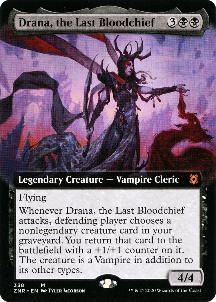 Image for Drana, the Last Bloodchief (Extended Art) (338) [Zendikar Rising] - Magic: The Gathering