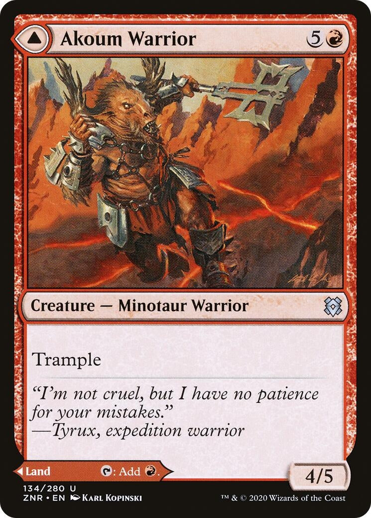 Image for Akoum Warrior (134) [Zendikar Rising] - Magic: The Gathering