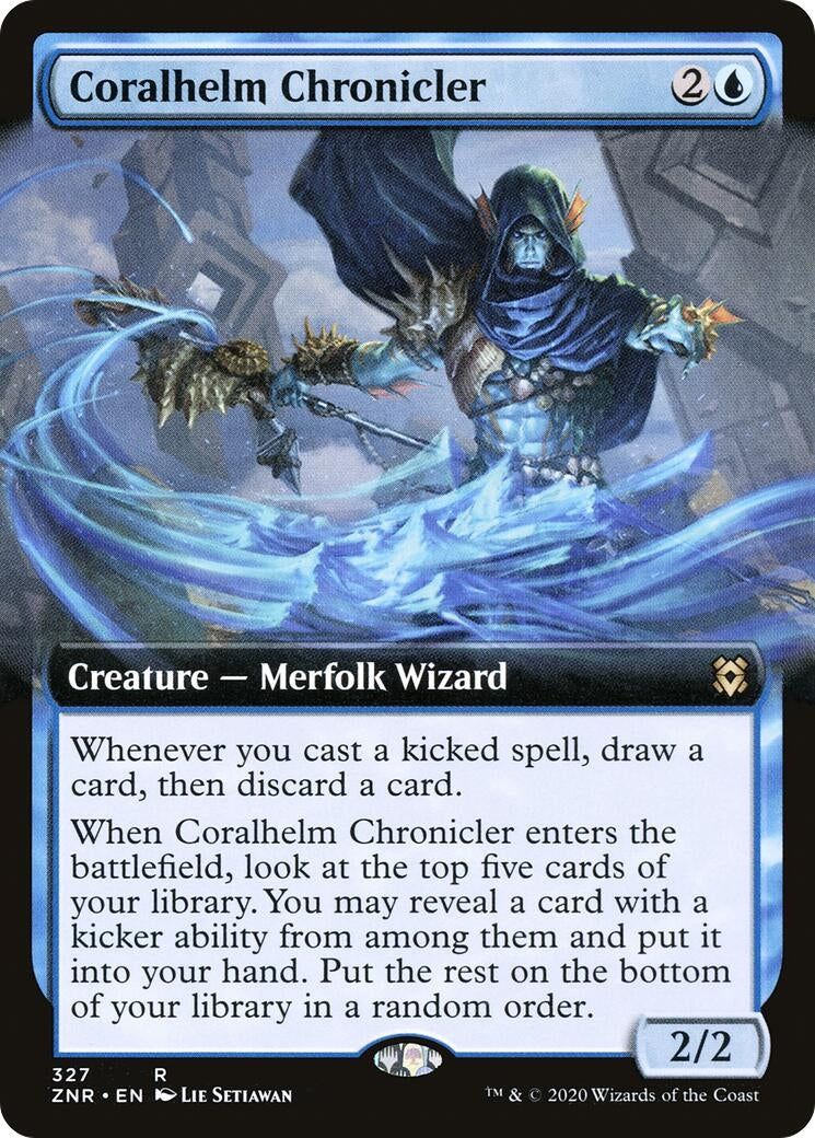 Image for Coralhelm Chronicler (Extended Art) (327) [Zendikar Rising] - Magic: The Gathering
