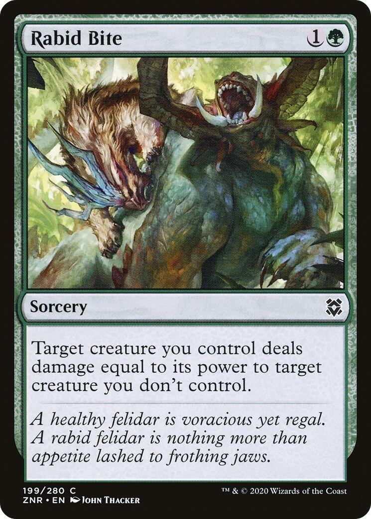 Image for Rabid Bite (199) [Zendikar Rising] - Magic: The Gathering