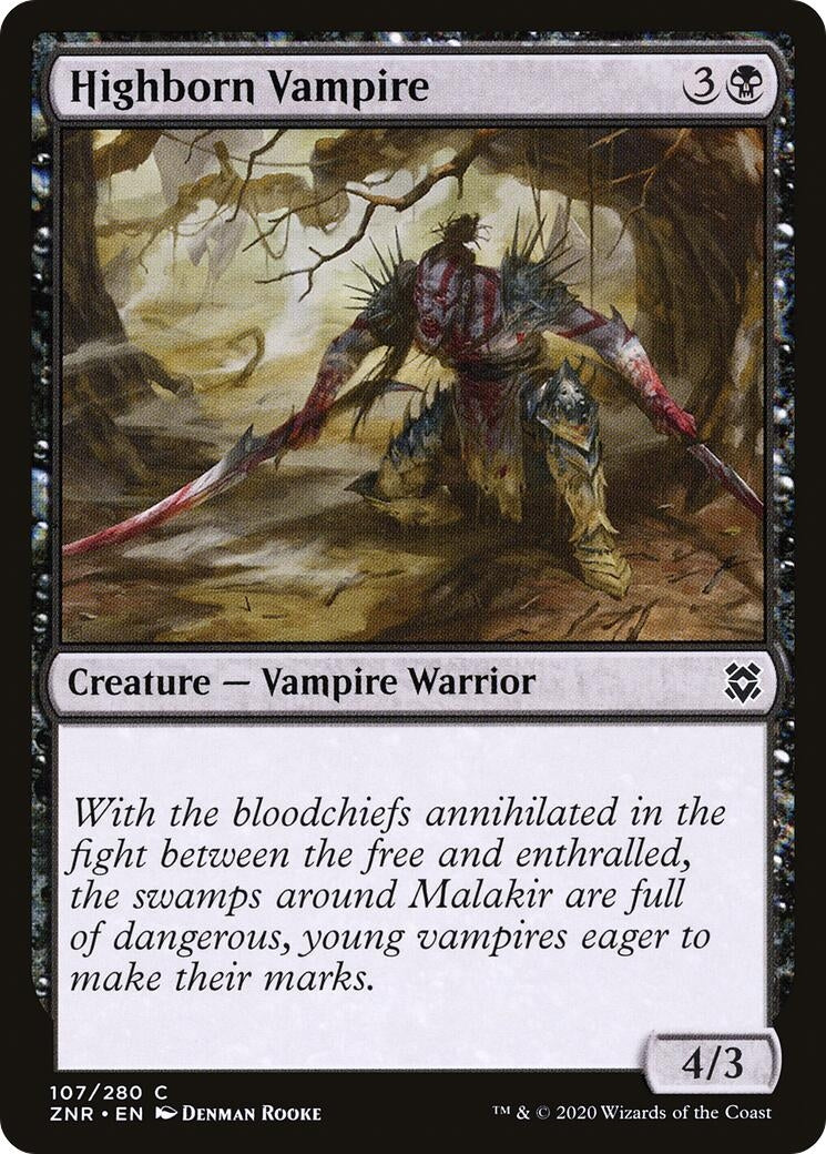 Image for Highborn Vampire (107) [Zendikar Rising] - Magic: The Gathering