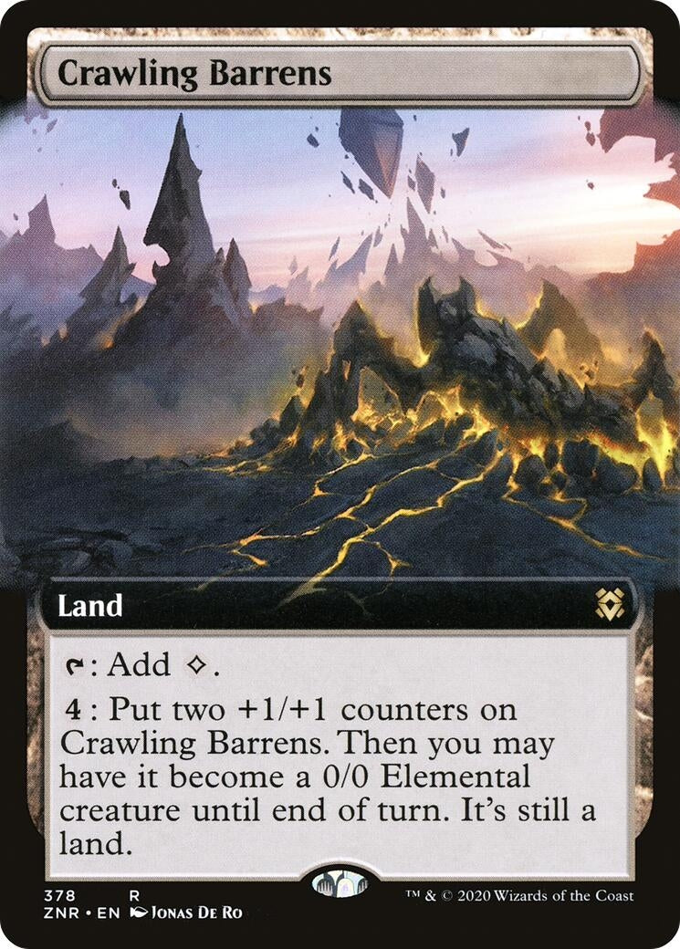 Image for Crawling Barrens (Extended Art) (378) [Zendikar Rising] - Magic: The Gathering