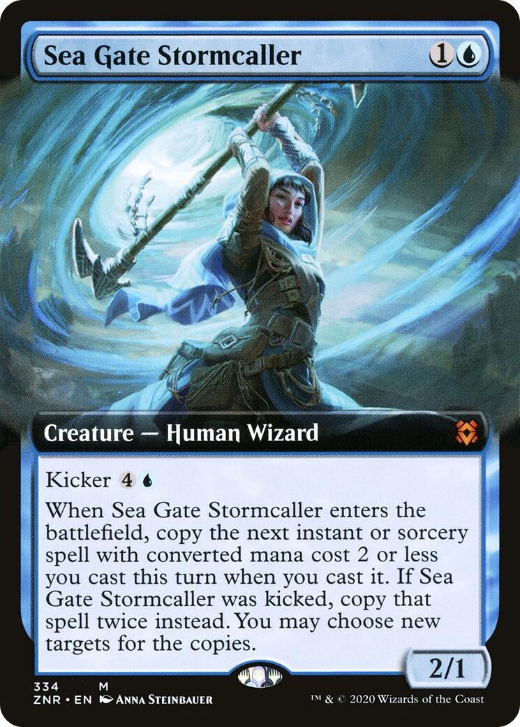 Image for Sea Gate Stormcaller (Extended Art) (334) [Zendikar Rising] - Magic: The Gathering