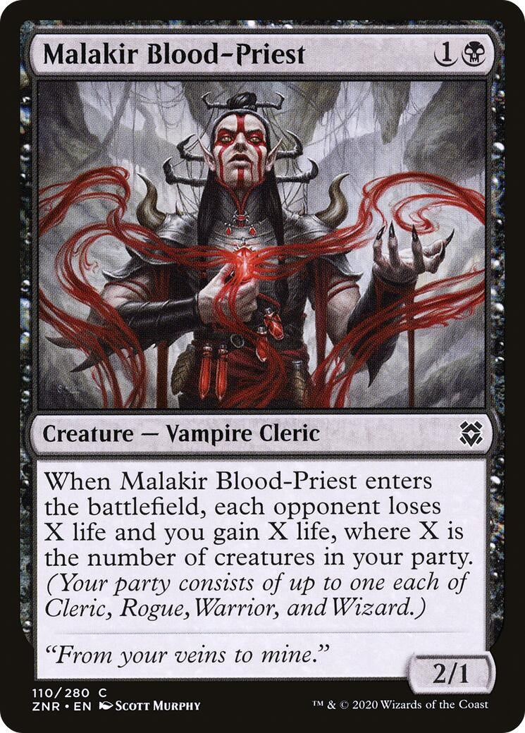 Image for Malakir Blood-Priest (110) [Zendikar Rising] - Magic: The Gathering