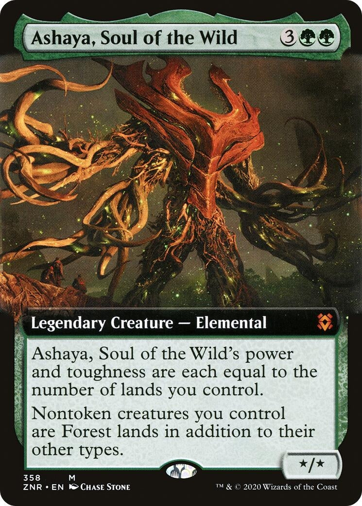 Image for Ashaya, Soul of the Wild (Extended Art) (358) [Zendikar Rising] - Magic: The Gathering