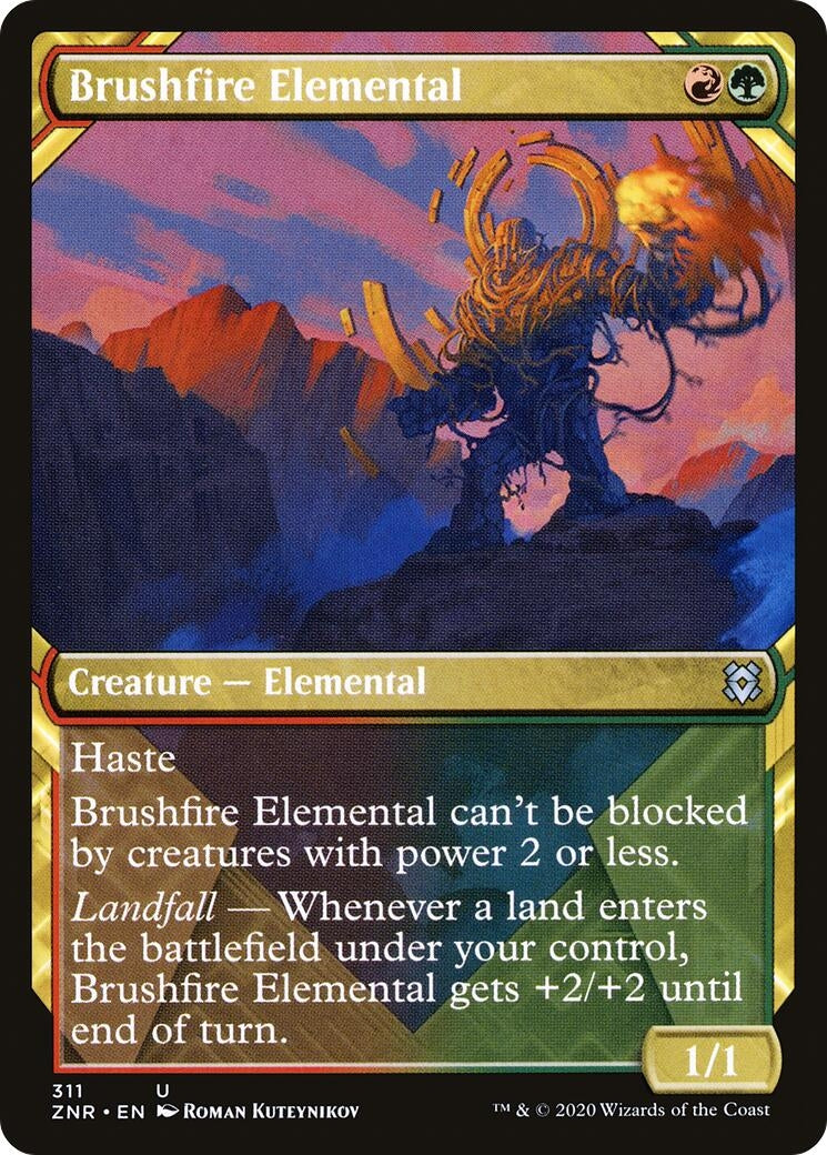 Image for Brushfire Elemental (Showcase) (311) [Zendikar Rising] - Magic: The Gathering