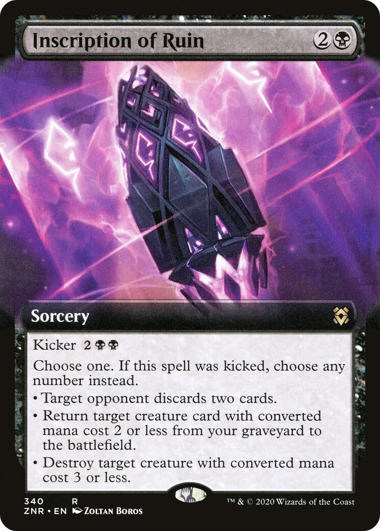 Image for Inscription of Ruin (Extended Art) (340) [Zendikar Rising] - Magic: The Gathering