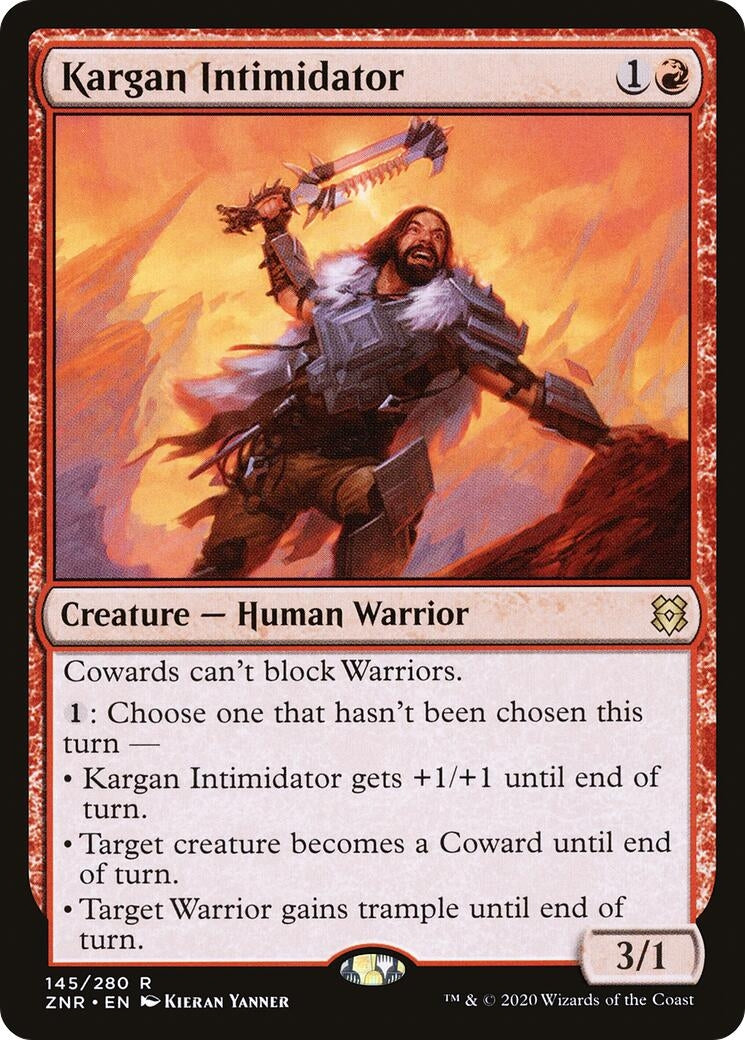 Image for Kargan Intimidator (145) [Zendikar Rising] - Magic: The Gathering
