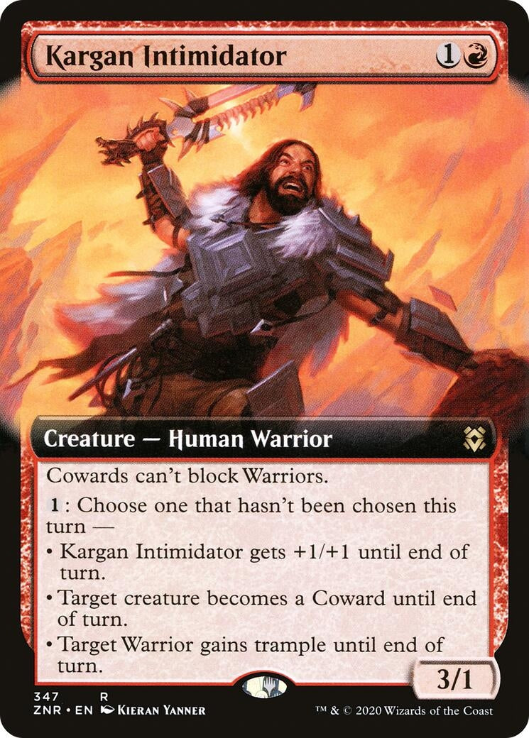 Image for Kargan Intimidator (Extended Art) (347) [Zendikar Rising] - Magic: The Gathering