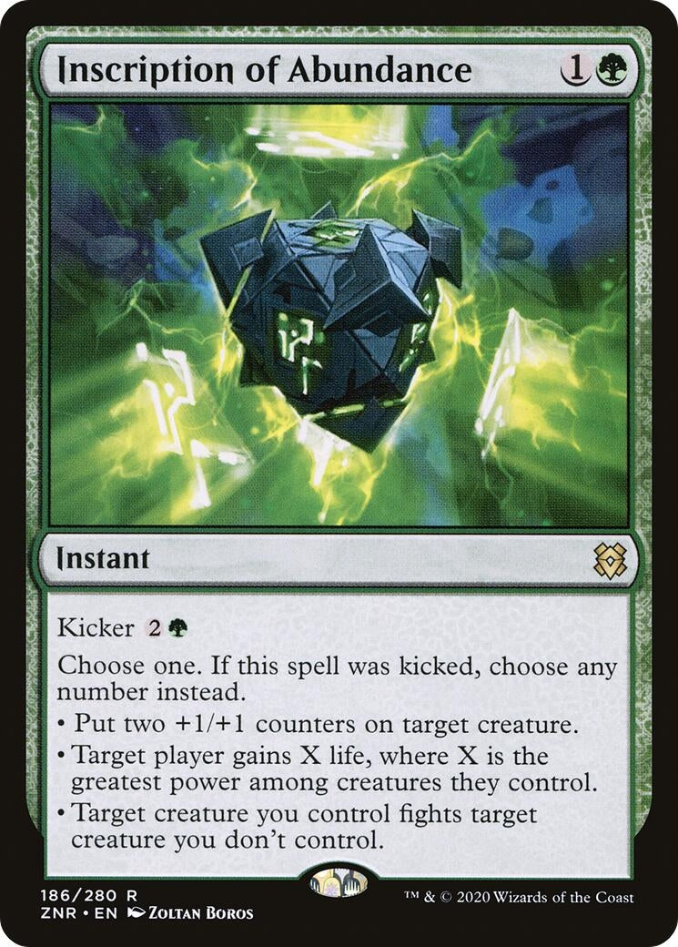Image for Inscription of Abundance (186) [Zendikar Rising] - Magic: The Gathering