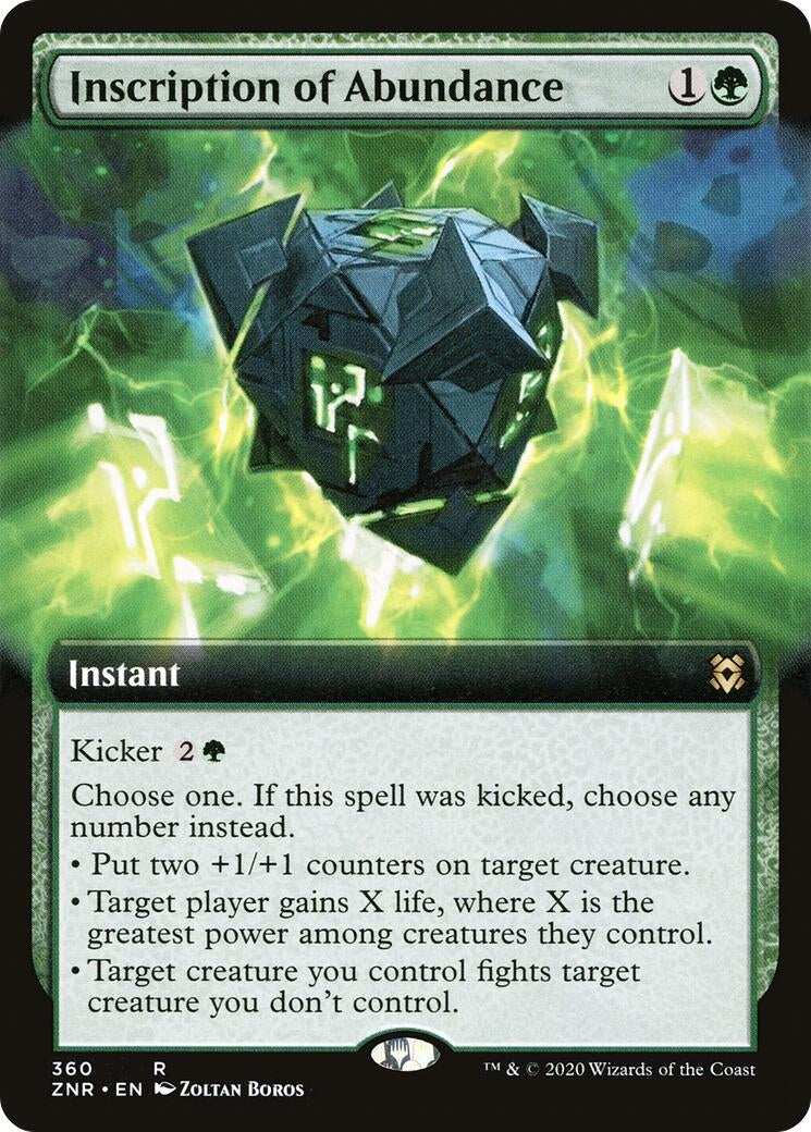 Image for Inscription of Abundance (Extended Art) (360) [Zendikar Rising] - Magic: The Gathering