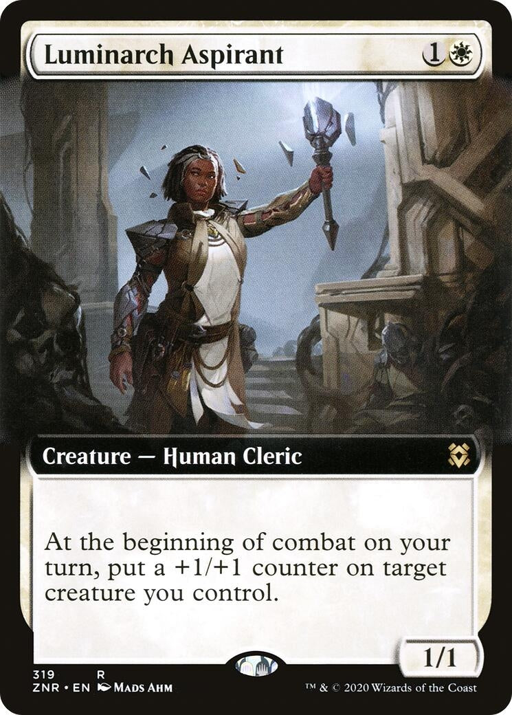 Image for Luminarch Aspirant (Extended Art) (319) [Zendikar Rising] - Magic: The Gathering