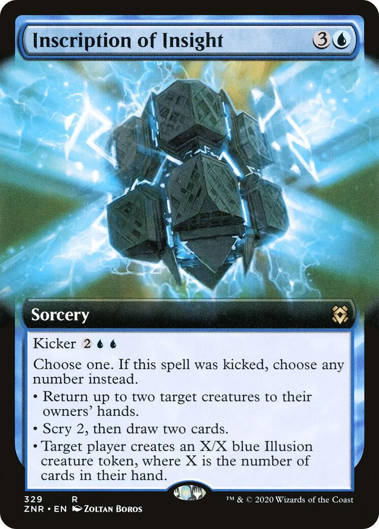 Image for Inscription of Insight (Extended Art) (329) [Zendikar Rising] - Magic: The Gathering