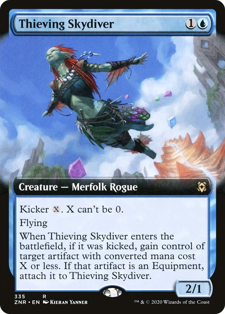 Image for Thieving Skydiver (Extended Art) (335) [Zendikar Rising] - Magic: The Gathering