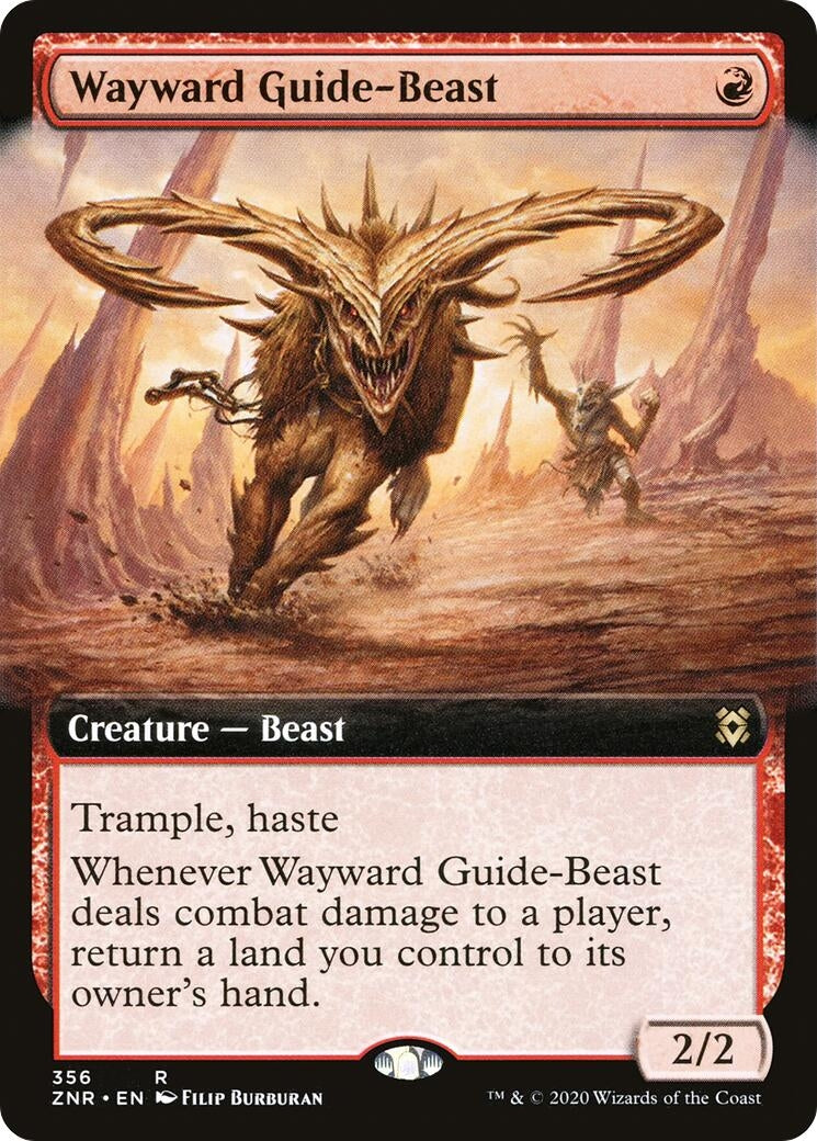 Image for Wayward Guide-Beast (Extended Art) (356) [Zendikar Rising] - Magic: The Gathering