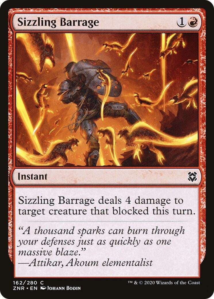 Image for Sizzling Barrage (162) [Zendikar Rising] - Magic: The Gathering