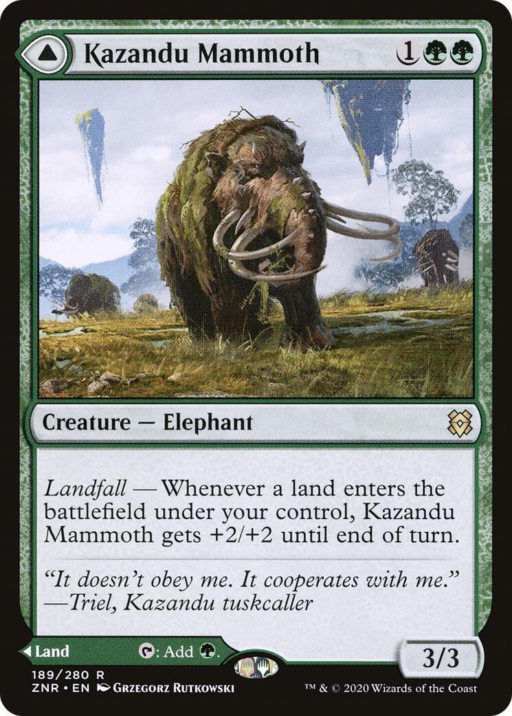 Image for Kazandu Mammoth (189) [Zendikar Rising] - Magic: The Gathering