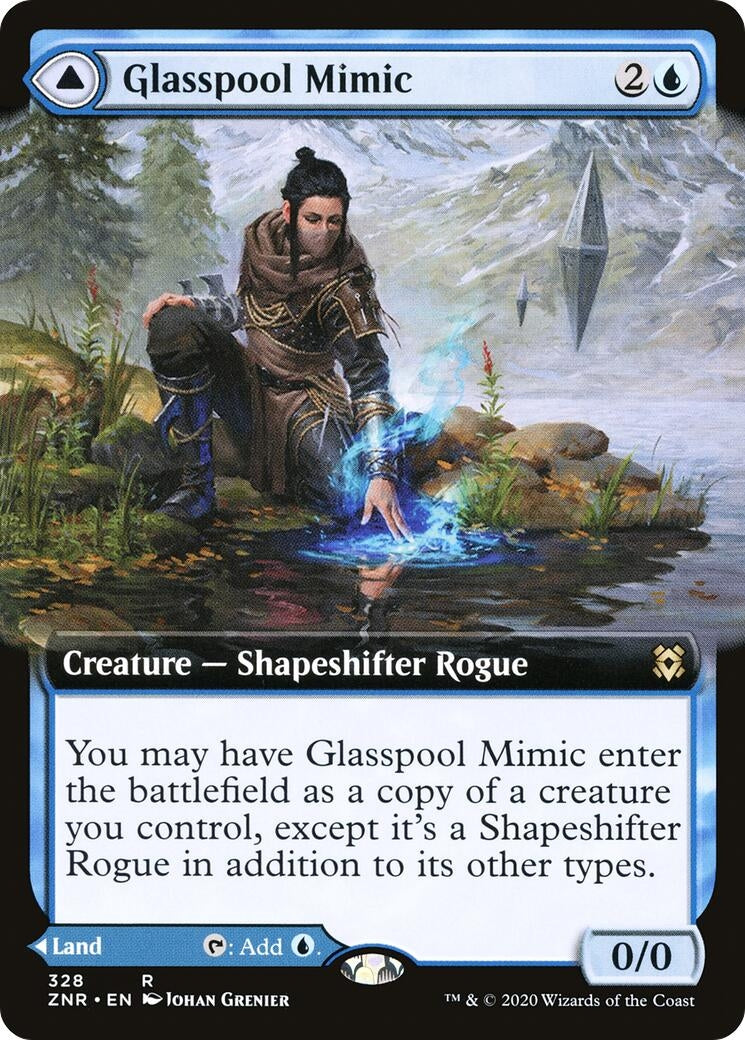 Image for Glasspool Mimic (Extended Art) (328) [Zendikar Rising] - Magic: The Gathering