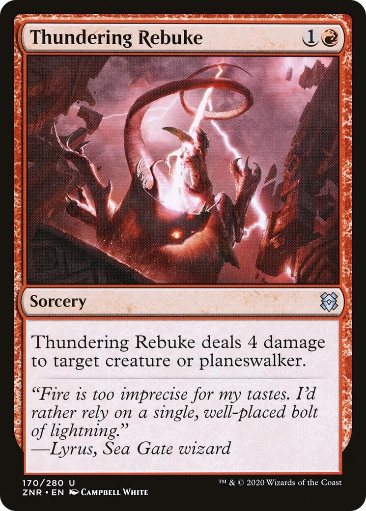Image for Thundering Rebuke (170) [Zendikar Rising] - Magic: The Gathering