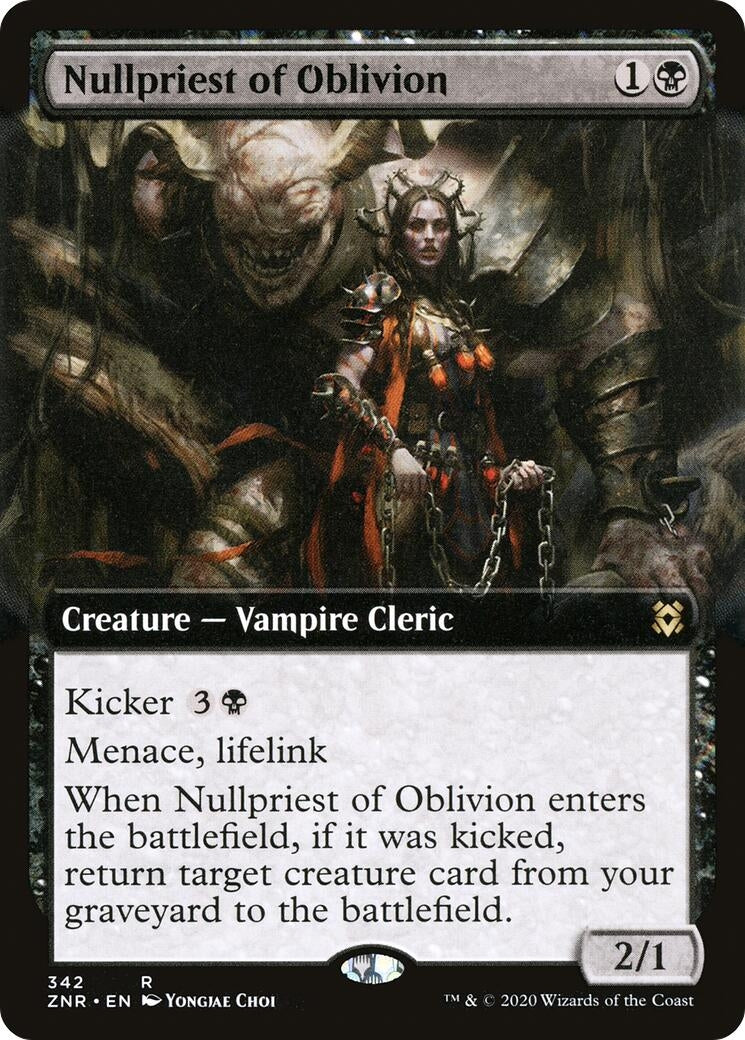 Image for Nullpriest of Oblivion (Extended Art) (342) [Zendikar Rising] - Magic: The Gathering