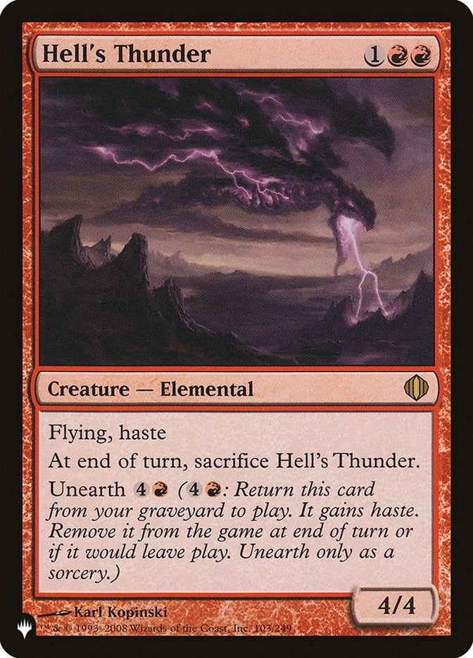 Image for Hell's Thunder (103/249) [The List Reprints] - Magic: The Gathering