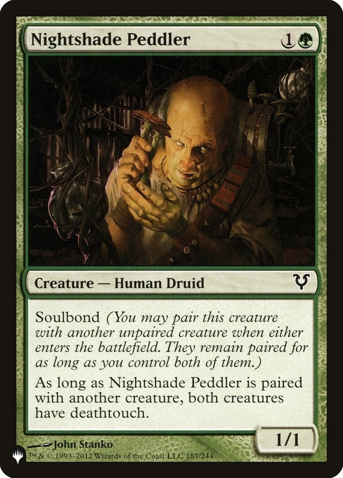 Image for Nightshade Peddler (187/244) [The List Reprints] - Magic: The Gathering
