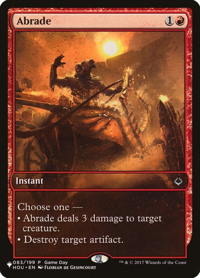 Image for Abrade (HOU) (083/199) [The List Reprints] - Magic: The Gathering
