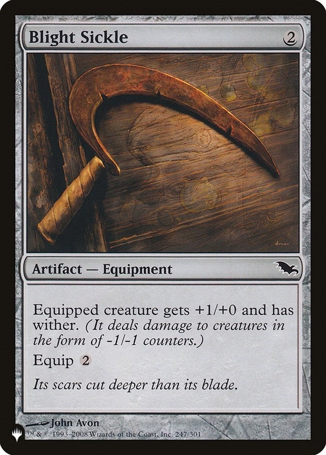 Image for Blight Sickle (247/301) [The List Reprints] - Magic: The Gathering