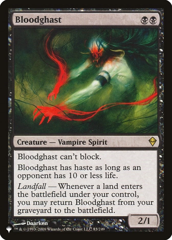 Image for Bloodghast (83/249) [The List Reprints] - Magic: The Gathering