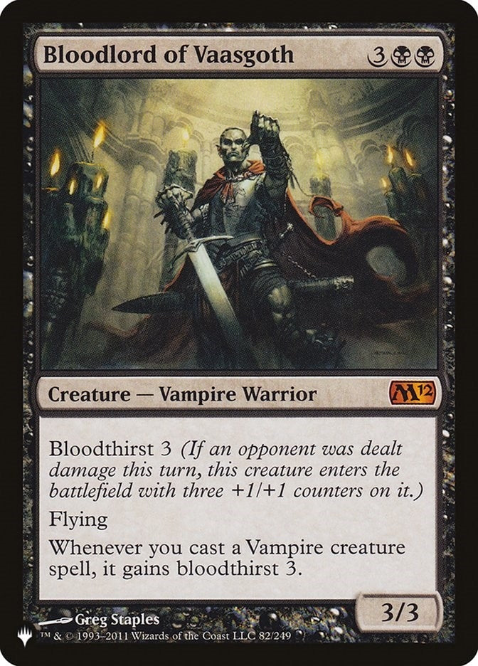 Image for Bloodlord of Vaasgoth (82/249) [The List Reprints] - Magic: The Gathering