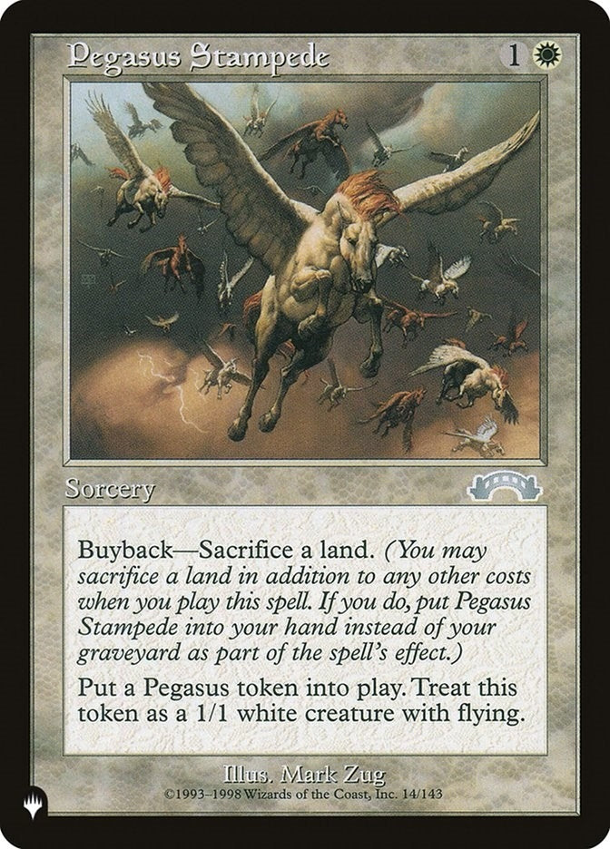 Image for Pegasus Stampede (14/143) [The List Reprints] - Magic: The Gathering
