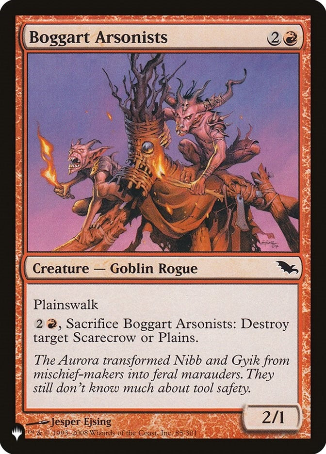Image for Boggart Arsonists (85/301) [The List Reprints] - Magic: The Gathering