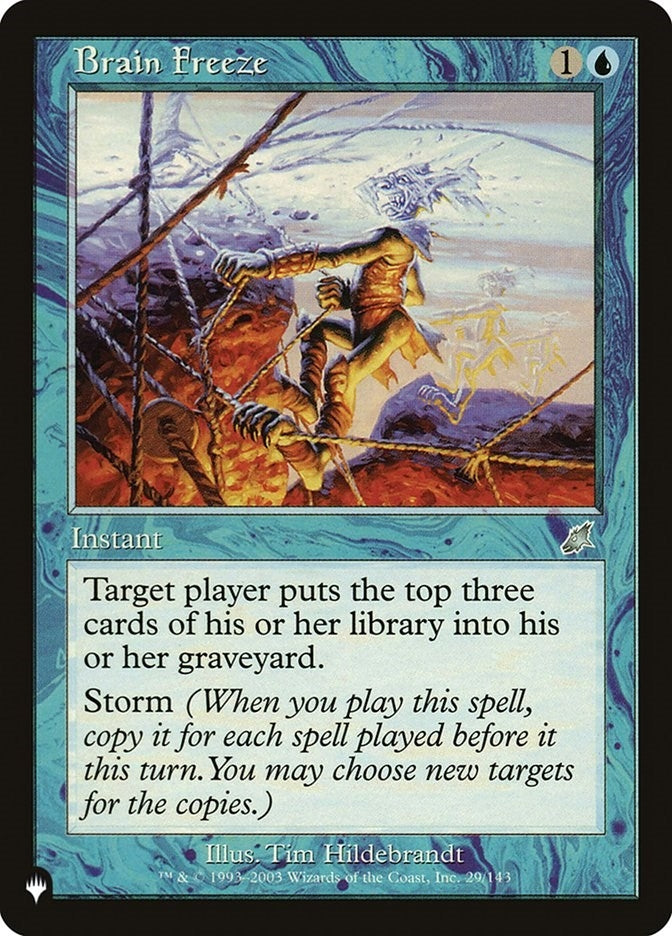 Image for Brain Freeze (29/143) [The List Reprints] - Magic: The Gathering