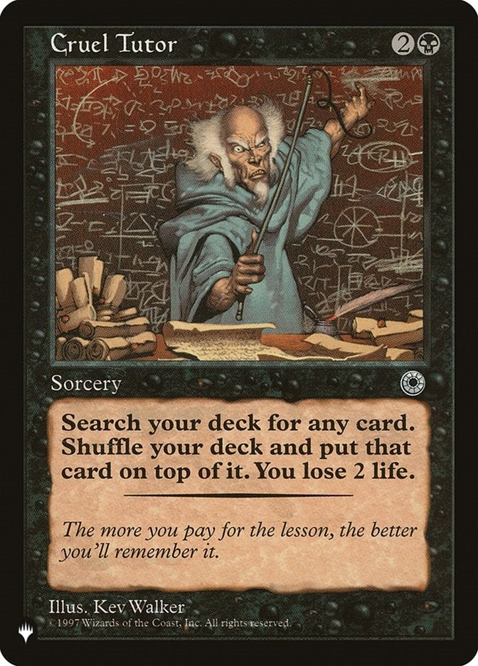 Image for Cruel Tutor [The List Reprints] - Magic: The Gathering