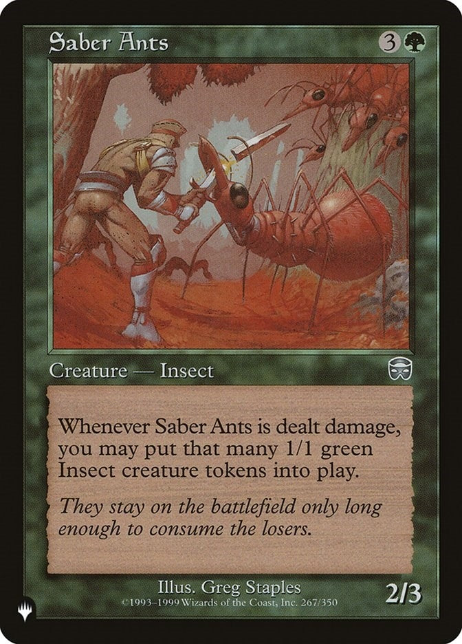 Image for Saber Ants (267/350) [The List Reprints] - Magic: The Gathering