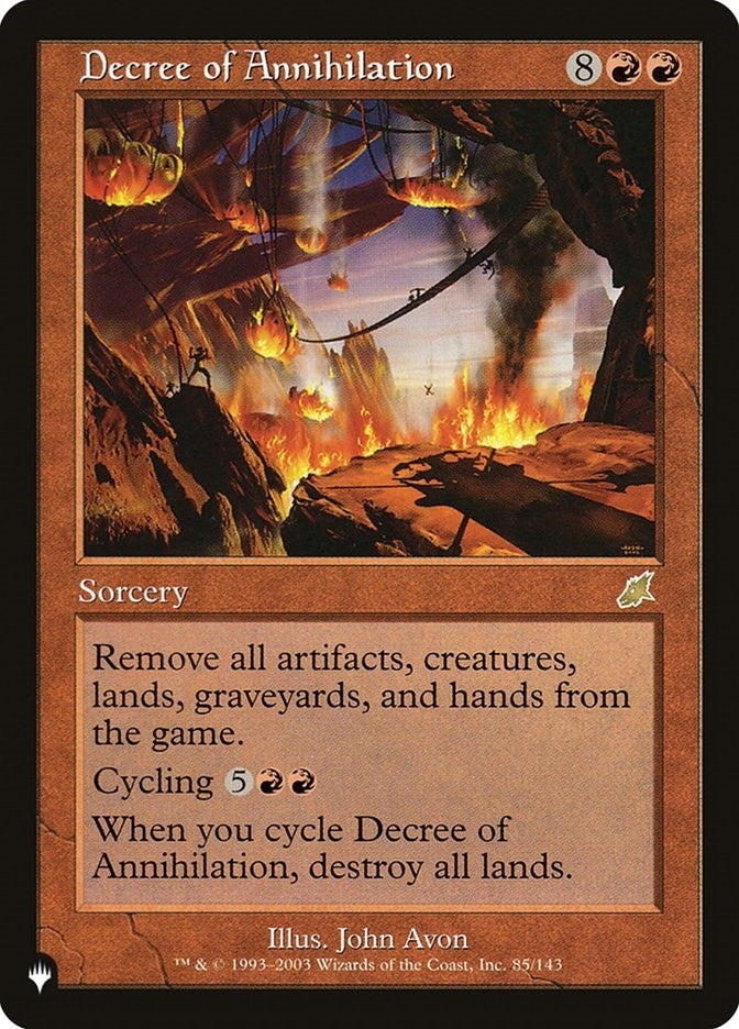 Image for Decree of Annihilation (85/143) [The List Reprints] - Magic: The Gathering