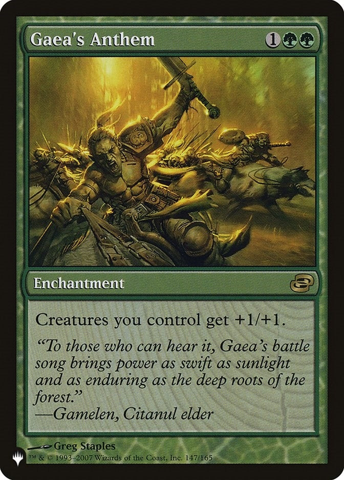 Image for Gaea's Anthem (PLC) (147/165) [The List Reprints] - Magic: The Gathering