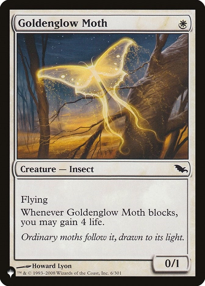 Image for Goldenglow Moth (6/301) [The List Reprints] - Magic: The Gathering