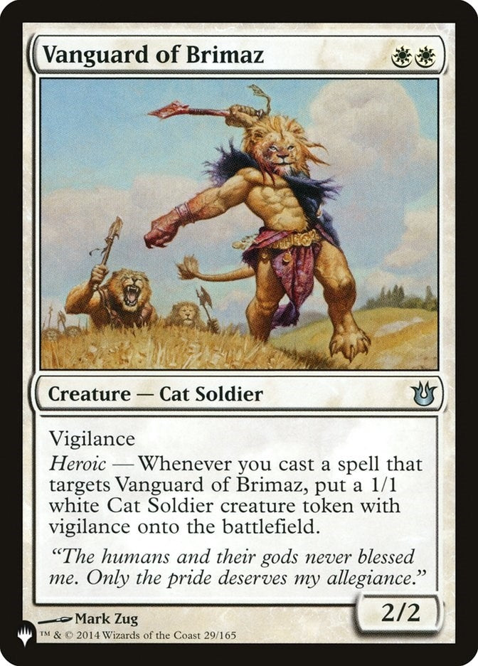 Image for Vanguard of Brimaz (29/165) [The List Reprints] - Magic: The Gathering