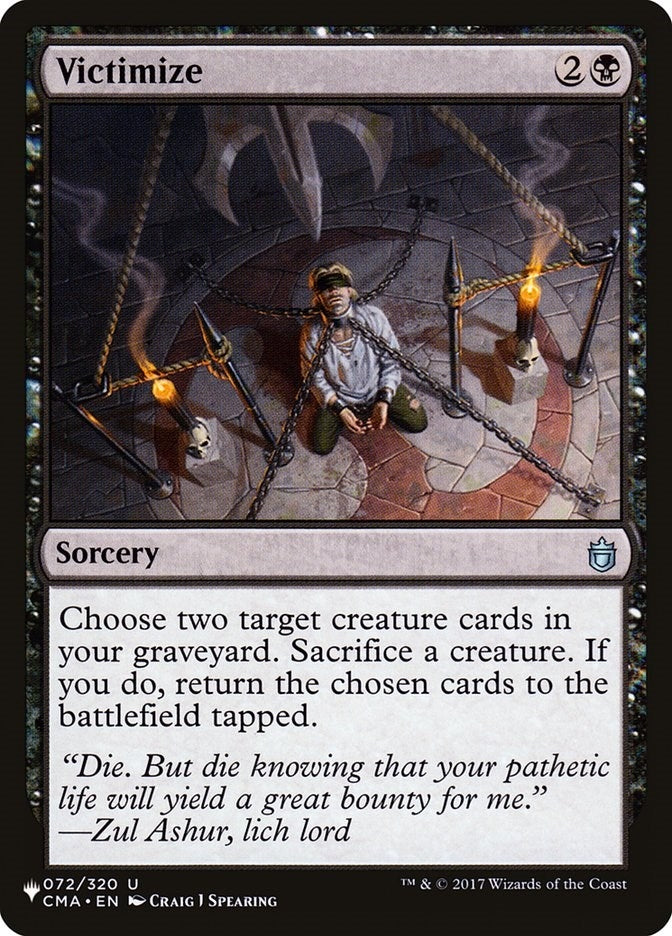 Image for Victimize (072/320) [The List Reprints] - Magic: The Gathering