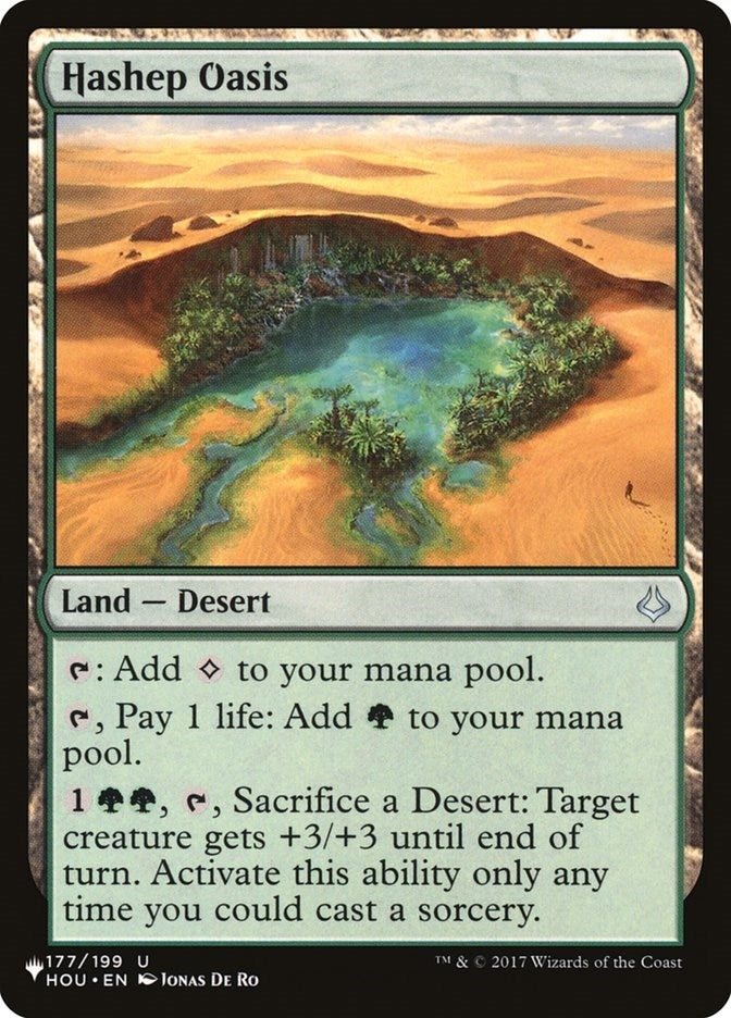 Image for Hashep Oasis (177/199) [The List Reprints] - Magic: The Gathering