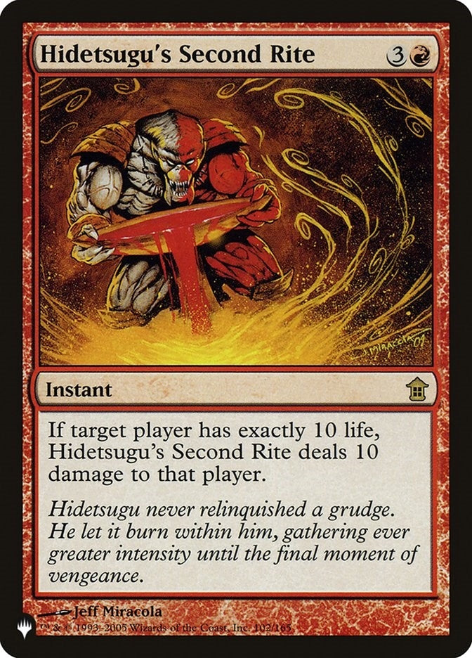 Image for Hidetsugu's Second Rite (102/165) [The List Reprints] - Magic: The Gathering