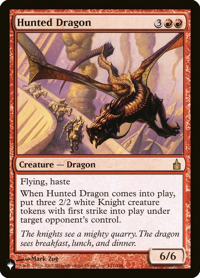 Image for Hunted Dragon (131/306) [The List Reprints] - Magic: The Gathering