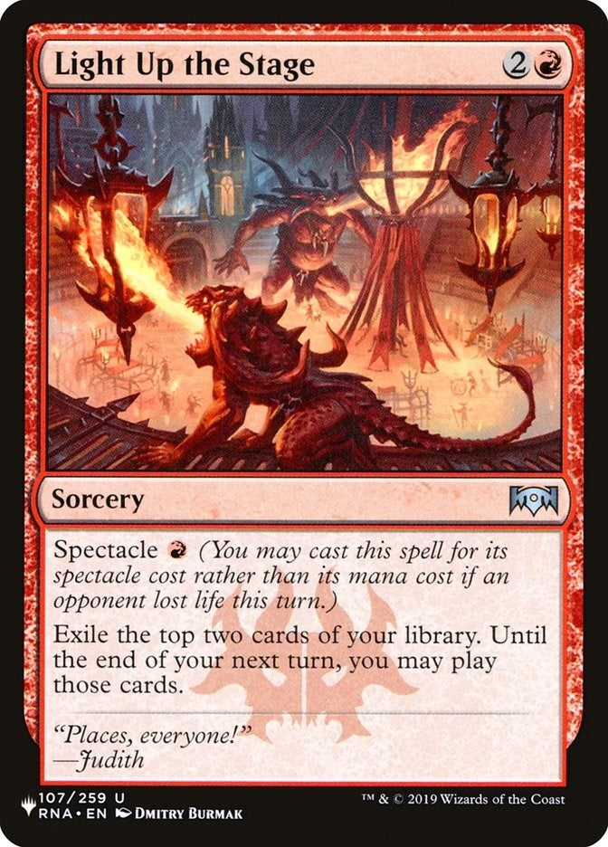 Image for Light Up the Stage (107/259) [The List Reprints] - Magic: The Gathering