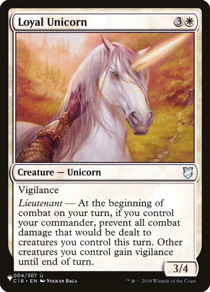 Image for Loyal Unicorn (004/307) [The List Reprints] - Magic: The Gathering