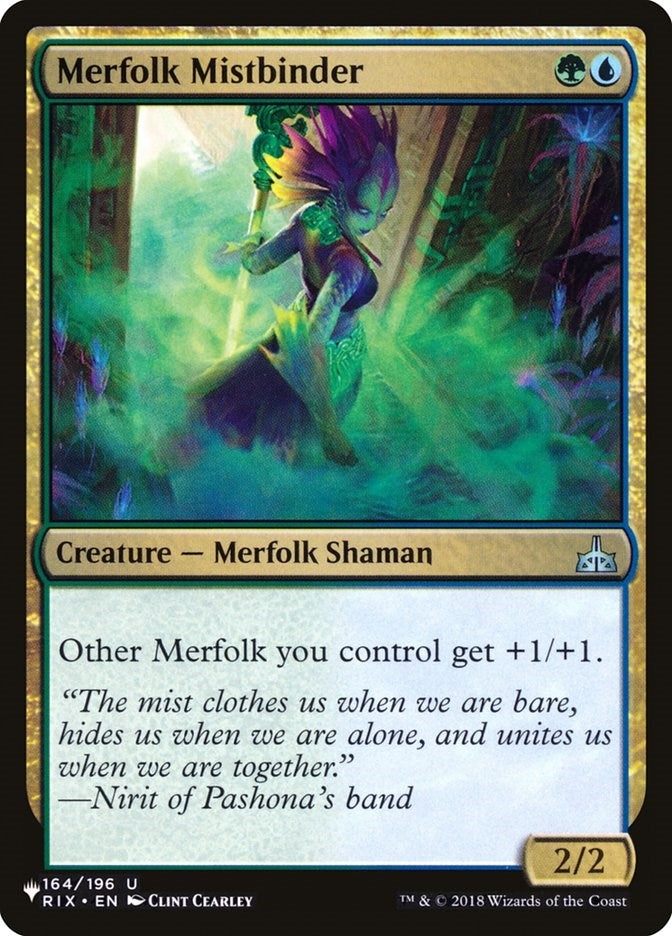 Image for Merfolk Mistbinder (164/196) [The List Reprints] - Magic: The Gathering