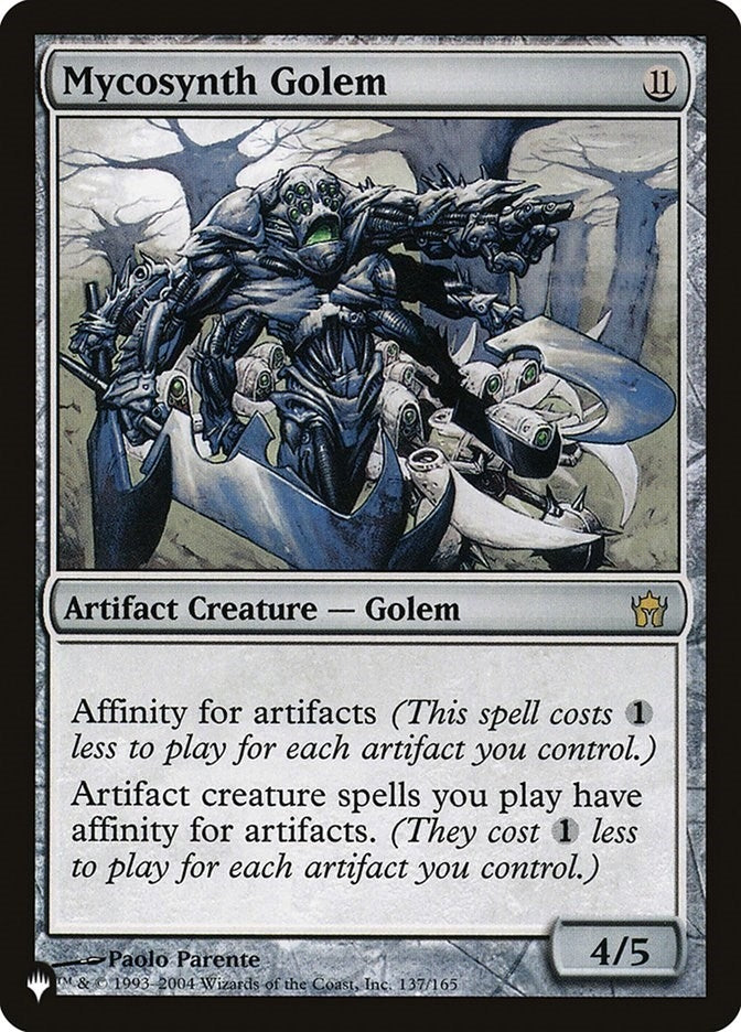Image for Mycosynth Golem (137/165) [The List Reprints] - Magic: The Gathering