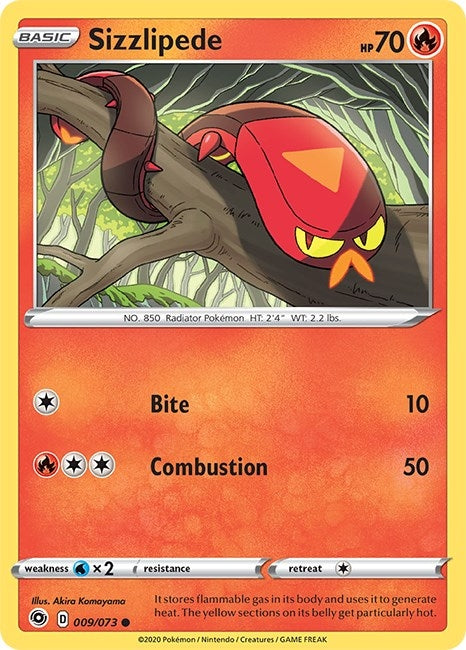 Image for Sizzlipede (09/73) [Champion's Path] - Pokemon
